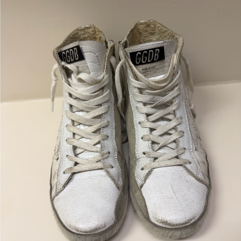 Golden Goose White High-Top Sneakers